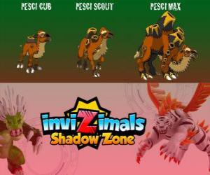 yapboz Pesci Cub, Pesci Scout, Pesci Max. Invizimals Shadow Zone. Mısır çölünde yaşayan Müzikal deve